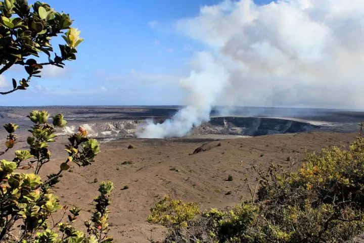 Aktiver Vulkan im Hawaiʻi Volcanoes Nationalpark, Big Island