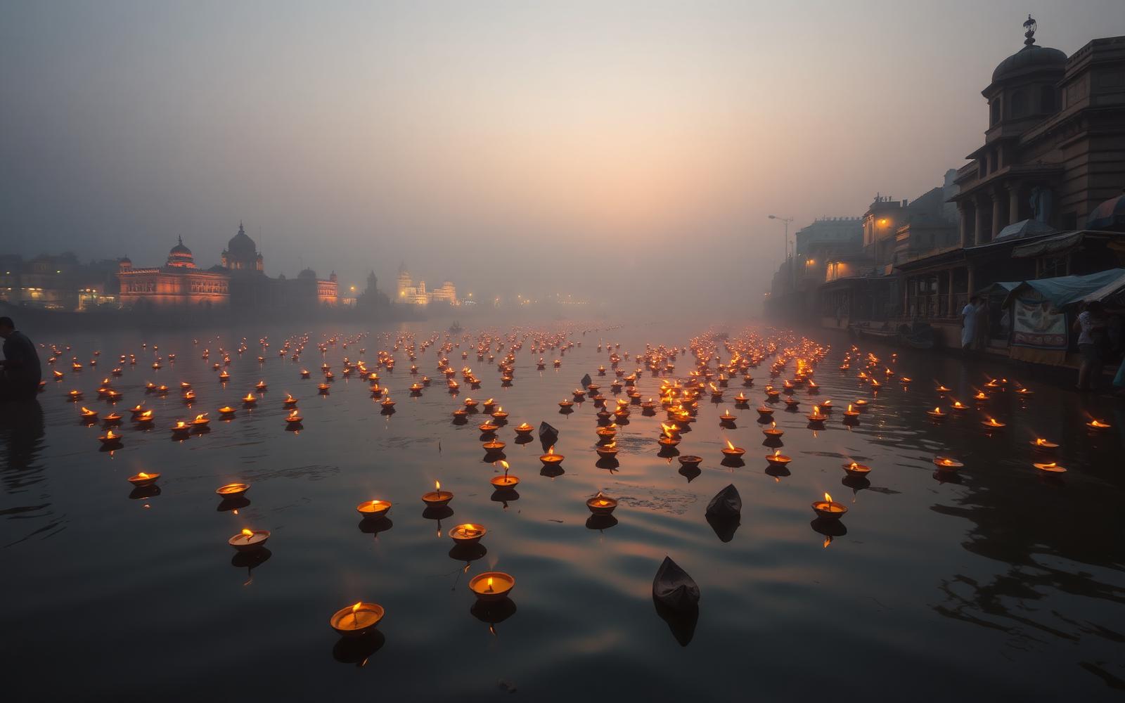 Ghats und Rituale am Ganges in Varanasi, Indien
